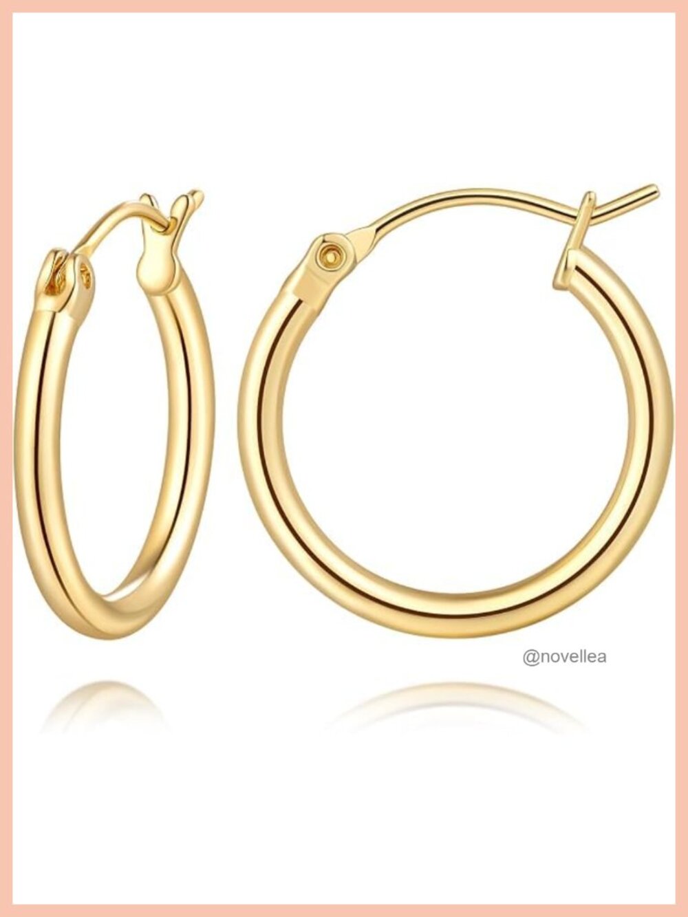 14K Gold Hoop Earrings for Women Simple Sleek Design Timeless Elegance